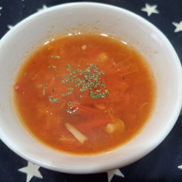 トマトで簡単！ミネストローネ風スープ